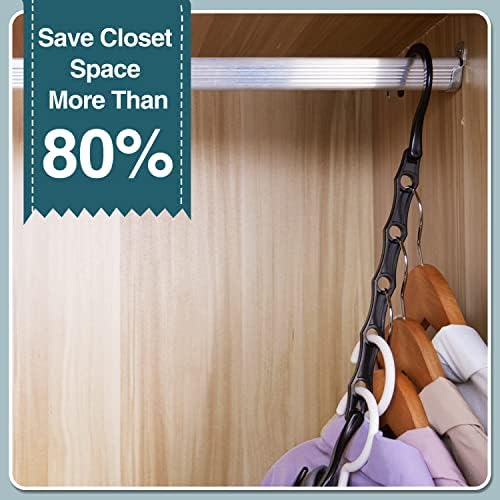 AMKUFO 12 Pack-Closet-Organizers-and-Storage, Hangers-Space-Saving-for-Closet-Organization, Clothes-Hanger-Space-Saver-for-College-Dorm-Room-Essentials, Small-Apartment-Storage - Image 5