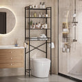 Gizoon Over-The-Toilet Storage Rack with Adjustable Shelf and Basket, 4-Tier Freestanding Space Saver Bathroom Shelves Above Toilet for Room by Gizoon