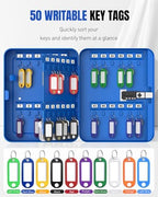 Uniclife 48 Keys Lock Box for Keys with Code, Wall Mount Key Lock Box with Code, Lockbox for Keys, Key Lockbox with Tags, Key Cabinet, Key Storage Box for Home Office & Company, Blue - Image 4
