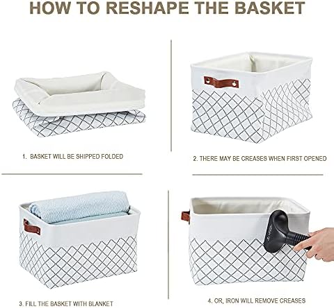 DECOMOMO Storage Bins, Large Fabric Storage Baskets for Shelves 3 Pack - Image 5