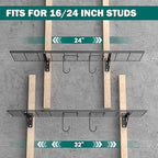 EVERHANGER Garage Wall Shelves, 12 X 48 Inch Wall Mounted Storage Shelves - Image 4