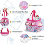 Mesh Shower Caddy Portable - 8 Pockets, S-Hook, Shower Bag for Dorm Camping - Image 3
