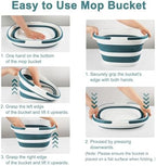 Collapsible Bucket for Cleaning, 4.2 Gallons Mop Bucket with Handle for Floor Window Car Washing, Silicone Ice Buckets for Parties Camping Fishing Beach, RV Laundry Storage Household Cleaning Supplies - Image 3