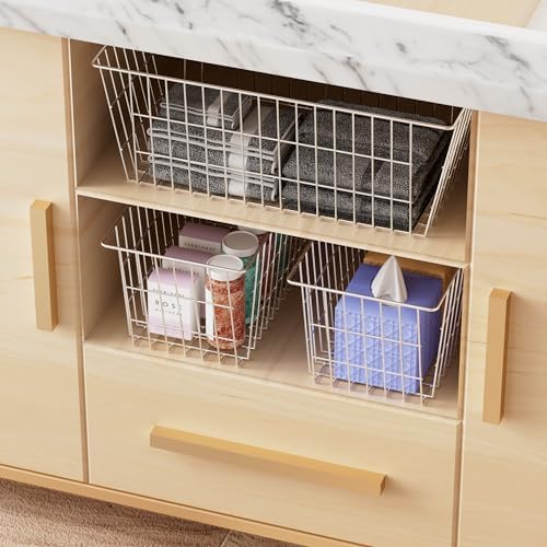 SANNO 15.7in Freezer Baskets Bins - Freezer Storage Containers Organizer for Office, Bathroom, Pantry - Image 5