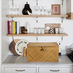 Hipiwe Wicker Shelf Baskets Bin with Lid Woven Seagrass Storage Box, Large - Image 4