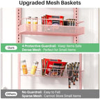 SNTD 8 Tiers Over the Door Organizer, 17" W x 6" D x 69" H, Pink - Image 5