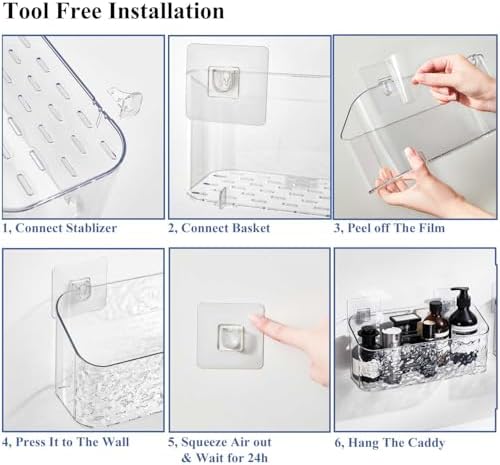 Bath Toy Storage 2 Packs, Large Bath Toy Holder - No Drill, Quick-Dry - Image 6
