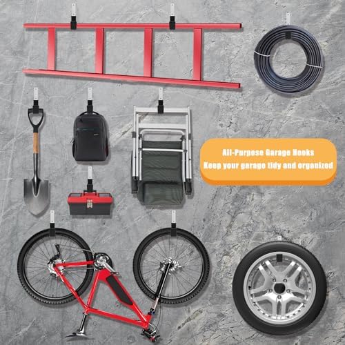 Heavy Duty Wall Mount Hooks, Ladder Hangers for Garage Storage, 6 M - Image 6