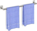 Bathroom Towel Bar, 24 Inch Towel Racks for Bathroom Wall Mounted, Heavy Duty Bath Hand Towel Holder Organizer, Modern Home Decor Towel Rod Bathroom Hardware Accessories, Brushed Silver by JUCHALIHOME