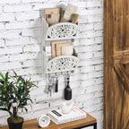 Key and Mail Holder for Wall, 2-Slot Mail Organizer Wall Mount 4 Key Hooks - Image 4