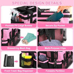 Large Wearable Cleaning Caddy Bag, Pink Tool Bag with Adjustable Shoulder Straps & Divider, 14 inch Cleaning Supplies Organizer for Housekeepers & Cleaners - Image 5