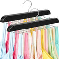 Tank Top Hanger with Premium Wood, 24 Large Capacity, Space Saving,360 Degree Rotating, Foldable Metal Hooks, Tank Tops by RESOVO