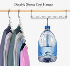 Space Saving Hangers, Shirt Hanger, Metal Hangers for Clothes, Space Saver for Hanging Clothes, Sturdy Metal Wardrobe Organizer, Pack of 10 - Image 6