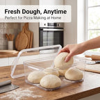 Pizza Dough Proofing Box, 2 Pack Stackable Pizza Dough Container, BPA-Free - Image 5