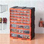 VEVOR 39-Drawer Storage Organizer, Plastic, Drawer Storage Cabinet for Garage Organization, Stackable Small Parts Organizer, Wall-Mounted Toolbox, for Hardware, Beads, Screws, Crafts, Building Bricks - Image 2