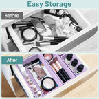25 PCS Plastic Drawer Organizer Set, Makeup Organizers and Storage Bins - Image 4