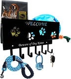Dog Leash Holder for Wall, Storage and Mail Organizer, Key Holder Wall Mount With 6 Hooks - Leash, Stuff, Key, Letter, Sunglasses Organizer for Entryway, Farmhouse by Unknown