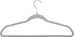 DEILSY™ Non-Velvet Thin Hangers Space Saving Gray Hangers 50 Pack | Space saving hangers, sturdy slim hangers, thin hangers for shirts, jackets, coats and everyday clothing - Image 8