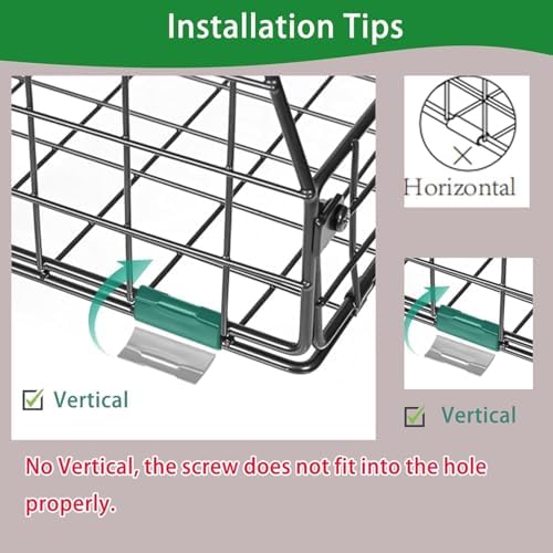 Jakyitvi 4 Pack Stackable Wire Baskets with Fixed Wooden Top, Vegetable Fruit Storage Bins for Onion Potato Snack, Pantry Baskets for Kitchen Cabinet Countertop, Pantry Organizers and Storage Rack - Image 5
