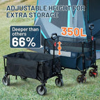 Timber Ridge 350L Extra Large Collapsible Folding Wagon Carts with Brake - Image 2