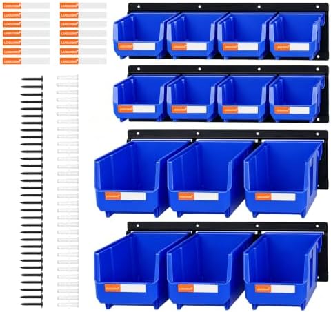 14pc Wall-Mounted Storage Organizer Mixed V1 V2 Combo Blue by LEADLOONG