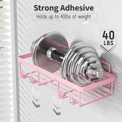 Liuoud 10 Pack Shower Caddy for Inside Shower, Pink Bathroom Decor Set - Image 5