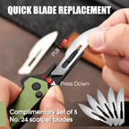 folding pocket box cutter with blade storage Change blades in seconds - Image 2
