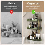 Lifewit 3 Tier Corner Bathroom Counter Organizers and Storage, Green - Image 4