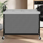 STO STO Laundry Hamper 4 Section, 140L Rolling Laundry Sorter Cart with Removable and Washable Liner Bag, Clothes Hamper with Wheels and Metal Handle for Laundry Room and Bedroom, Gray - Image 2