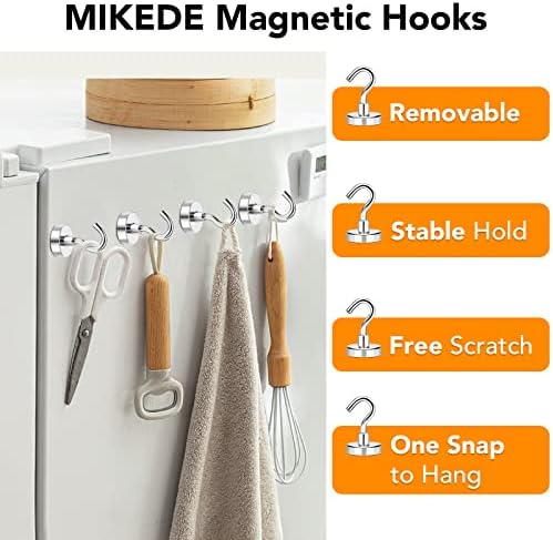 MIKEDE Magnetic Hooks 50Lbs+ Heavy Duty Magnet Hook for Cruise Cabins - Image 2
