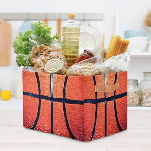 Basketball Storage Basket Toy Storage Bins Collapsible Cube Organizer - Image 7