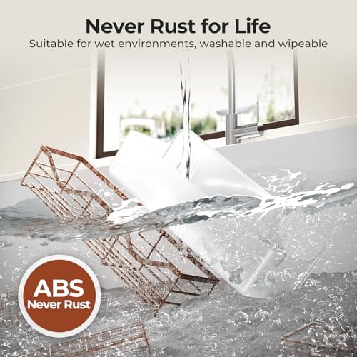 Orimade Shower Caddy 3-Pack, No-Drill Adhesive Shelves for Bathroom, Rustproof ABS Storage Organizer Set, Clear - Image 2