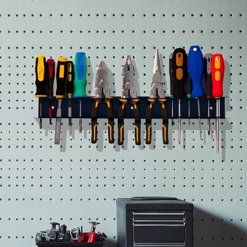 Screwdriver Organizer, Pliers Rack, Heavy Duty Wall Mounted Tool Storage Rack, Hand Tools Organizer, Metal Organizer for Garage Workshop, Garage Tool Organizer Wall Mount, 15.75 Inch - Image 4