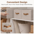 StorageWorks Closet Storage Bins, Brown & Beige, Large, 3-Pack - Image 3