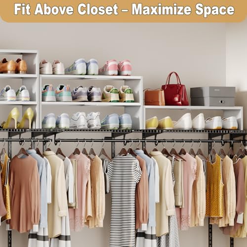 X-cosrack 3-Tier Shoe Rack for Closet, Shoe Organizer for Front Door Entrance Expandable Shoe Shelf, Stackable Iron Shoe Storage Shelves for Closets, Entryway, Hallway, Garage,White - Image 6