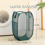 Sturdy Mesh Laundry Hamper Basket Bag,collapsible Pop up for Laundry Room - Image 4