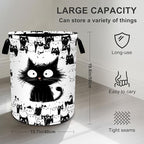 Cat Laundry Basket Storage Bin Foldable Laundry Hamper Clothes Storage Bucket Organizer 19.6x15.7 Inch For Laundry Room/Bedroom/Bathroom - Image 4