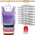 4Pcs Tank Top Hangers Space Saving Hanger Organizer Bra Hangers Silver by Besslly