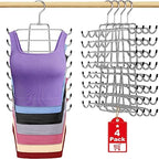 4Pcs Tank Top Hangers Space Saving Hanger Organizer Bra Hangers Silver by Besslly