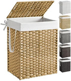 SONGMICS Laundry Hamper with Lid, 23.8 Gal (90 L) Synthetic Rattan,Foldable by Unknown