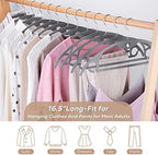 Plastic Hangers Grey Clothes Hanger 50 Pack | No Shoulder Bumps, 360°Swivel Hook, Thin, Space Saving for Closet, Fit for Suits Pants Heavy Duty Adult Coat Shirt Dress - Image 5