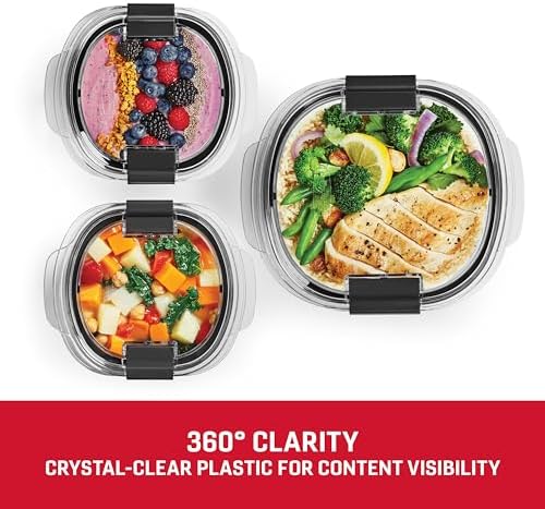Rubbermaid Brilliance® Round Leak Proof Food Storage Containers, 6 Piece Set (Pack of 2) - Image 5