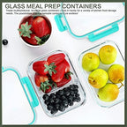 KOMUEE 10 Packs 30 oz Glass Meal Prep Containers with Lids, Green - Image 6