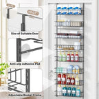 ElegantArray 8-Tier Pantry Door Organizer, Deep Gray - Image 5