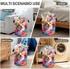 Dog Flower Laundry Basket Storage Bin Foldable Laundry Hamper Clothes Storage Bucket Organizer 19.6x15.7 Inch For Laundry Room/Bedroom/Bathroom - Image 6