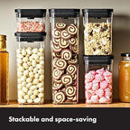OXO Good Grips POP Container — Small Square Short — 1.7 Qt / 1.6 L — Matte Black, Organization and Storage Solution - Image 4