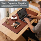 Nordik Leather Valet Tray - Medium EDC Tray - Sand Brown 9.5 x 7.9 in - Image 4