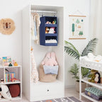 GRANNY SAYS 3-Shelf Hanging Closet Organizer, Foldable Storage, Navy | 33 lb Capacity, No-Sag Support, Keeps Clothes Neat, Folds Flat, Fits RV, Dorm & Small Closets, 2 Pack - Image 6