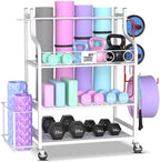 Mythinglogic Home Gym Rack for Dumbbells, Yoga Mats and Workout Equipment by Mythinglogic