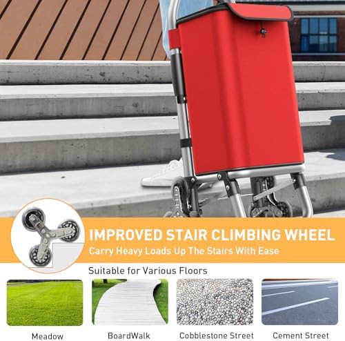 Heavy Duty 3 in 1 Shopping Cart, Foldable Hand Truck with 6 Wheels - Image 4